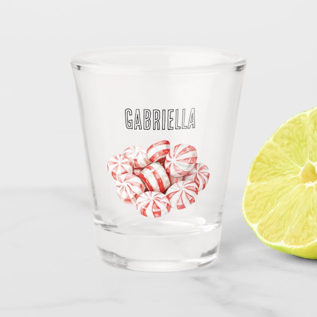 Copo De Shot Hortelã Vermelha Menta   (Frente)