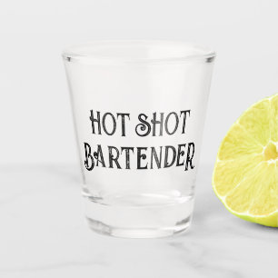 Copo De Shot Hot Shot Bartender Vidro De Presente Engraçado