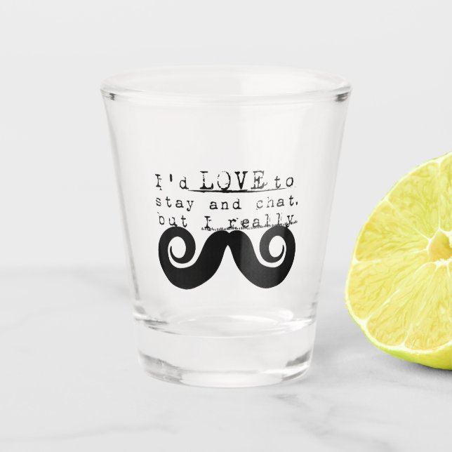 Copo De Shot Humor Negro Engraçado Eu Bigode (Frente)