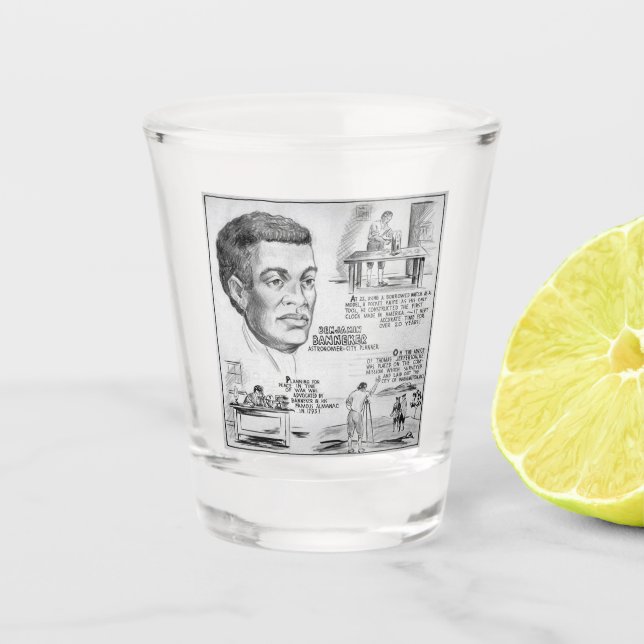 Copo De Shot Ícone da História Negra: Benjamin Banneker, Cienti (Frente)