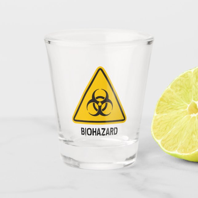 Copo De Shot Ícone de perigo biológico (Frente)