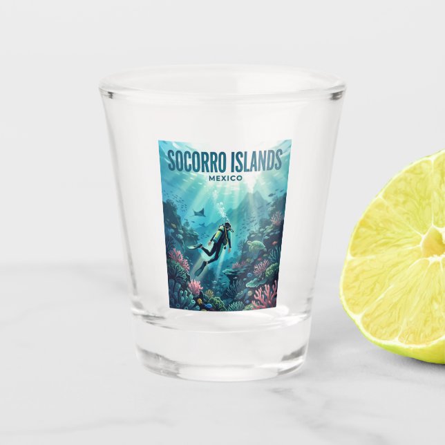 Copo De Shot Ilhas Socorro México (Frente)