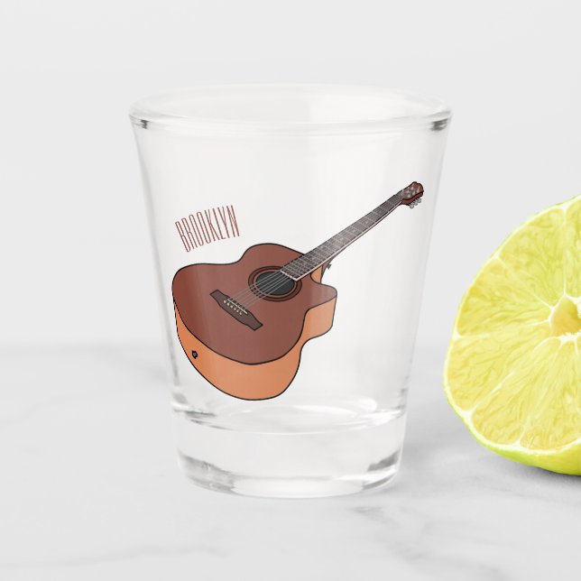 Copo De Shot Ilustração acústica de desenho animado (Frente)
