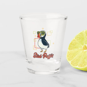 Copo De Shot Ilustração de Ave do Stud Puffin