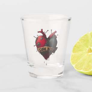Copo De Shot Ilustração de Coração Anatômico "Love Bites" Gótic