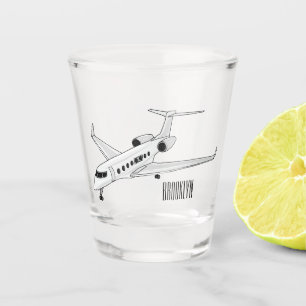 Copo De Shot Ilustração de desenho animado a jato privado