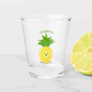 Copo De Shot Ilustração de desenho animado de abacaxi
