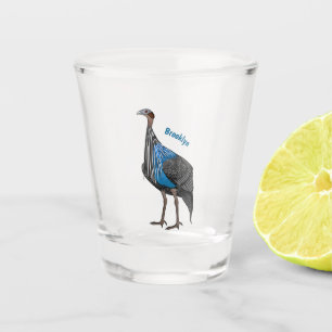 Copo De Shot Ilustração de desenho animado de aves guineafowl v
