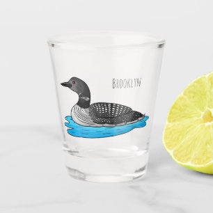 Copo De Shot Ilustração de desenho animado de aves soltas