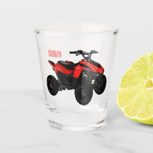 Copo De Shot Ilustração de desenho animado de bicicleta atv