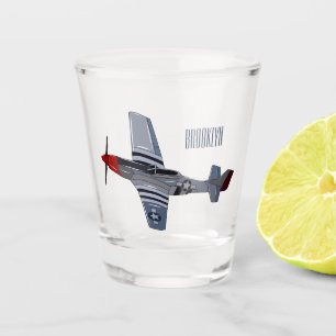 Copo De Shot Ilustração de desenho animado de bombardeiro