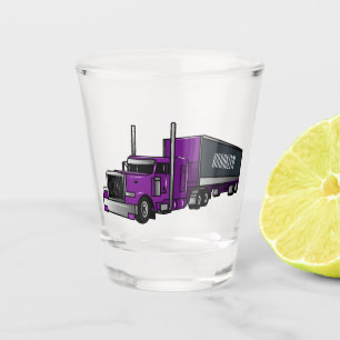Copo De Shot Ilustração de desenho animado de caminhão semirreb