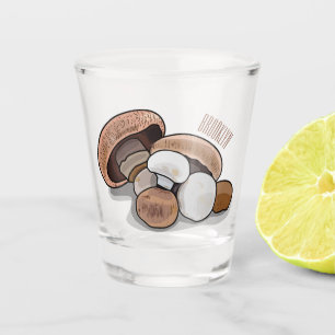 Copo De Shot Ilustração de desenho animado de cogumelo