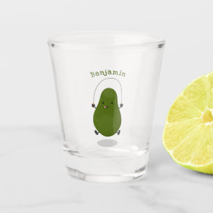 Copo De Shot Ilustração de desenho animado de corda de salto de