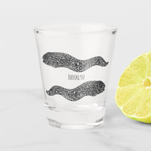 Copo De Shot Ilustração de desenho animado de enguia-pintada-pr