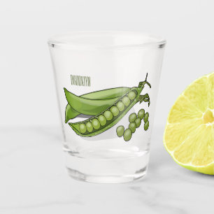 Copo De Shot Ilustração de desenho animado de ervilha