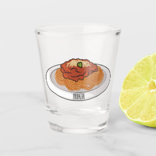 Copo De Shot Ilustração de desenho animado de espaguete