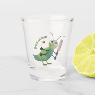 Copo De Shot Ilustração de desenho animado de insetos de críque