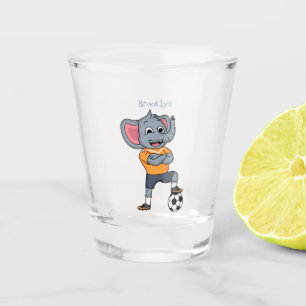 Copo De Shot Ilustração de desenho animado de jogador de fute