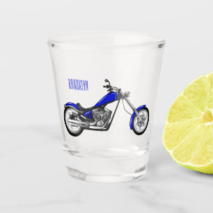 Copo De Shot Ilustração de desenho animado de motocicleta Chopp