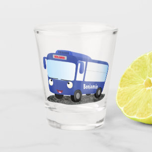 Copo De Shot Ilustração de desenho animado de ônibus moderno