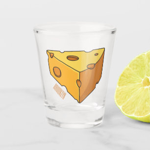Copo De Shot Ilustração de desenho animado de queijo