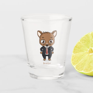Copo De Shot Ilustração de desenho animado de rato bonito 