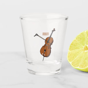 Copo De Shot ilustração de desenho animado de violoncelo