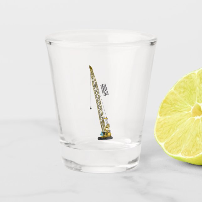 Copo De Shot Ilustração de desenho animado do Dragline escavato (Frente)