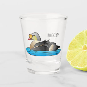 Copo De Shot Ilustração de desenho animado do pato-rei