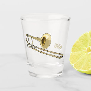 Copo De Shot Ilustração de desenho animado Trombone