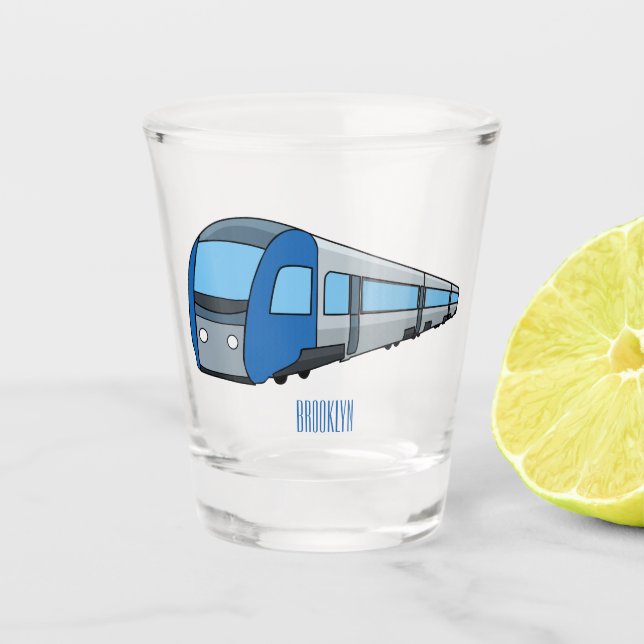 Copo De Shot Ilustração de desenho do comboio elétrico (Frente)