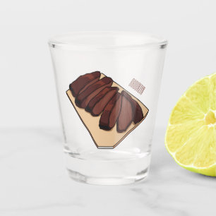 Copo De Shot Ilustração de desenho do peito de carne