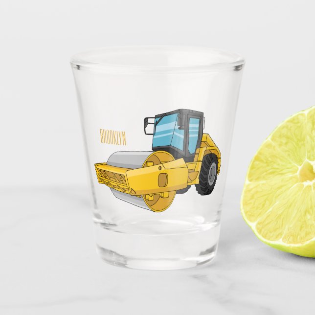 Copo De Shot Ilustração de desenho em rolo de estrada (Frente)