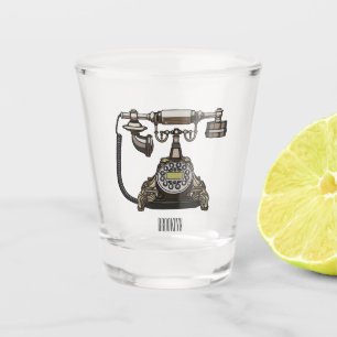 Copo De Shot Ilustração de desenho telefônico
