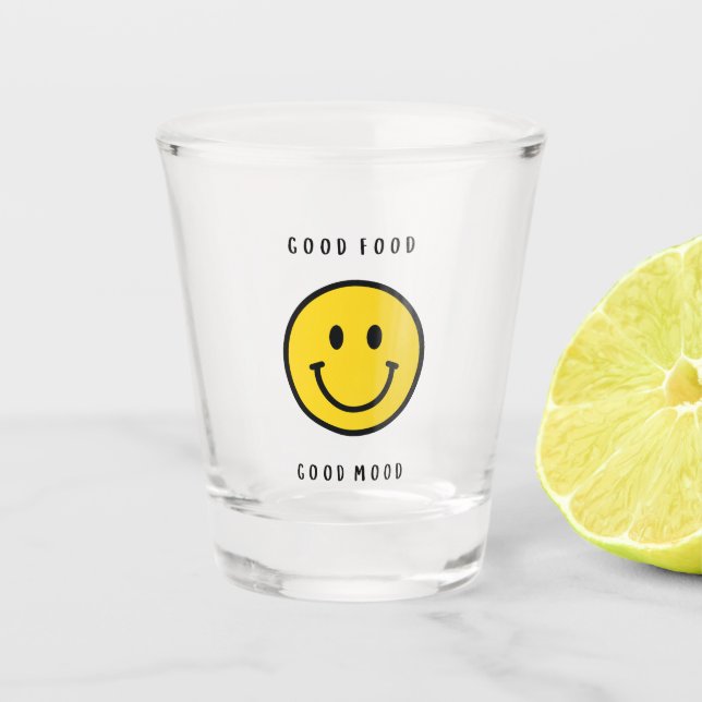 Copo De Shot Ímã de rosto sorridente, rosto de emoji (Frente)