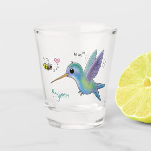 Copo De Shot Imagem de desenho animado de bee hummingbird