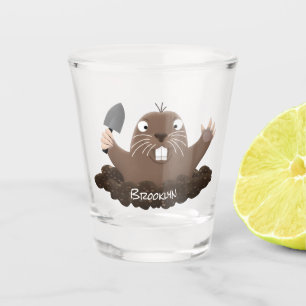 Copo De Shot Imagem de desenho animado de bolso engraçado