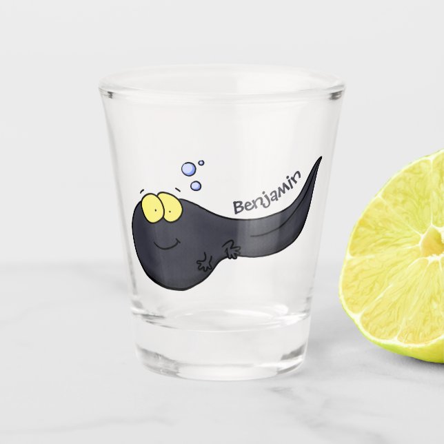 Copo De Shot Imagem de desenho animado de girino divertido (Frente)