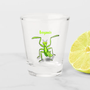 Copo De Shot Imagem de desenho animado de louva-a-deus engraçad