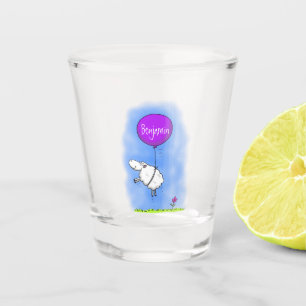 Copo De Shot Imagem de humor de desenho animado de balão de ove