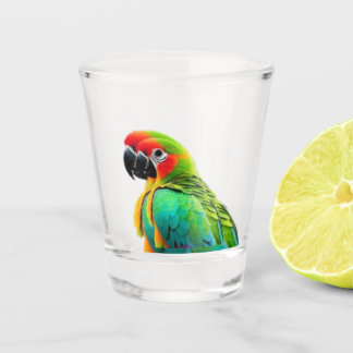 Copo De Shot Imagem de papagaio em vidro fotografado