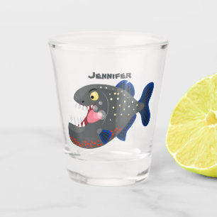 Copo De Shot Imagem de uma piranha engraçada e famosa