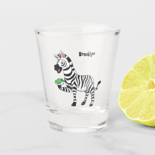 Copo De Shot Imagem engraçada de desenho animado zebra