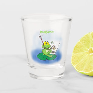 Copo De Shot Imagem engraçada e engraçada do desenho do sapo ve