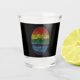 Copo De Shot Impressão digital LGBTQ Orgulhoso Gays Lésbicas Ar