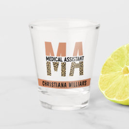 Copo De Shot Impressão Leopardo do Assistente Médico do MÃE Per