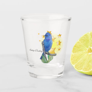 Copo De Shot Indigo Bunting Bird é uma estrela