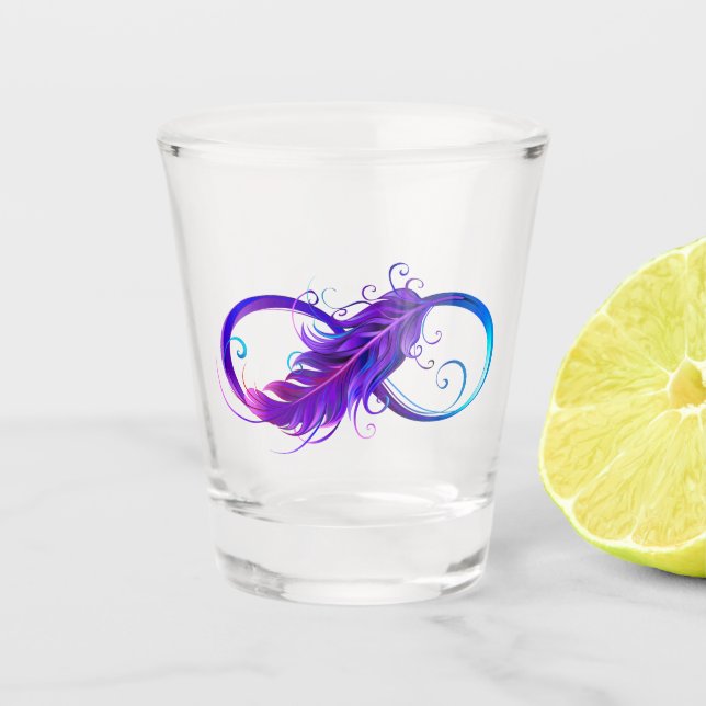 Copo De Shot Infinity with Purple Feather (Frente)