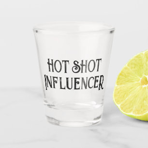 Copo De Shot Influenciador Hot Shot Vidro De Presente Engraça